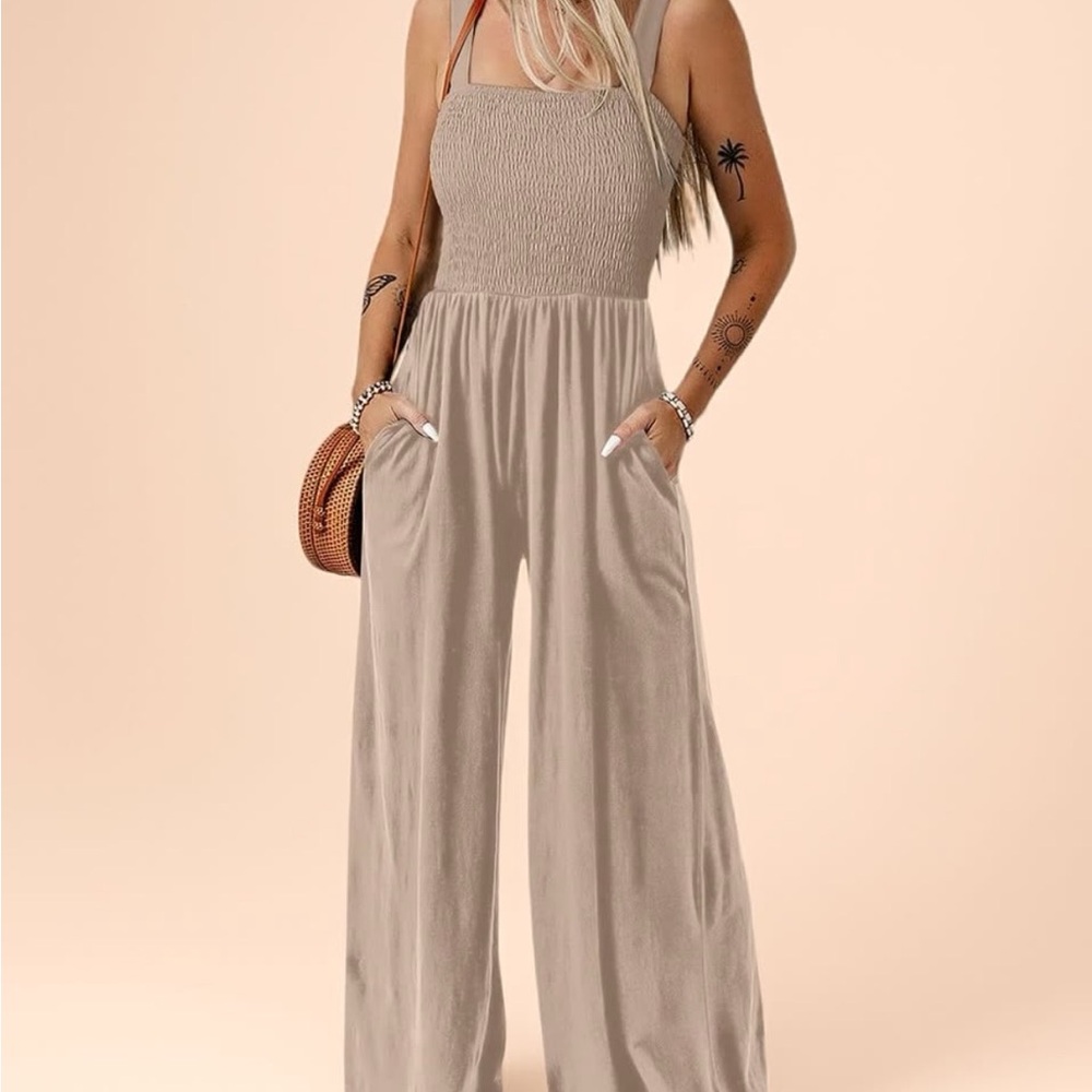 Women's Beige Jumpsuit